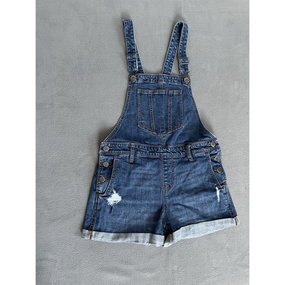 Old Navy Blue Denim Short Overalls - Women's size S/p 29 Waist
